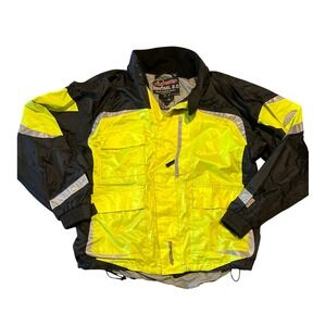 Tourmaster Sentinel 20 Mens Rainsuit Jacket High Visibility Neon Yellow Black SM